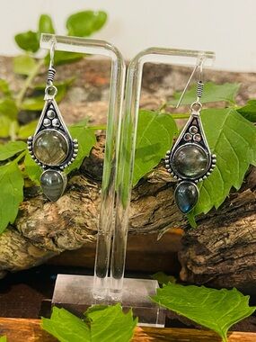 Labradorite 925 Sterling Silver Earrings